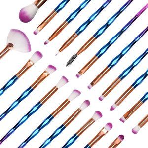 TKOOFN Diamond Makeup Brush Set, 20 Pcs